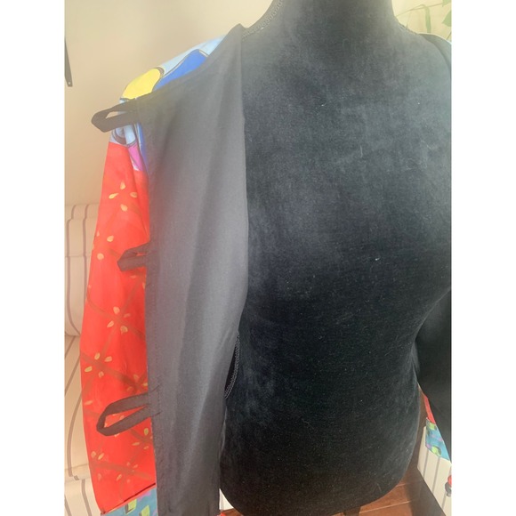 Vintage 80's Silkscapes Hand Painted Cropped Jacket Women's S - Picture 10 of 16